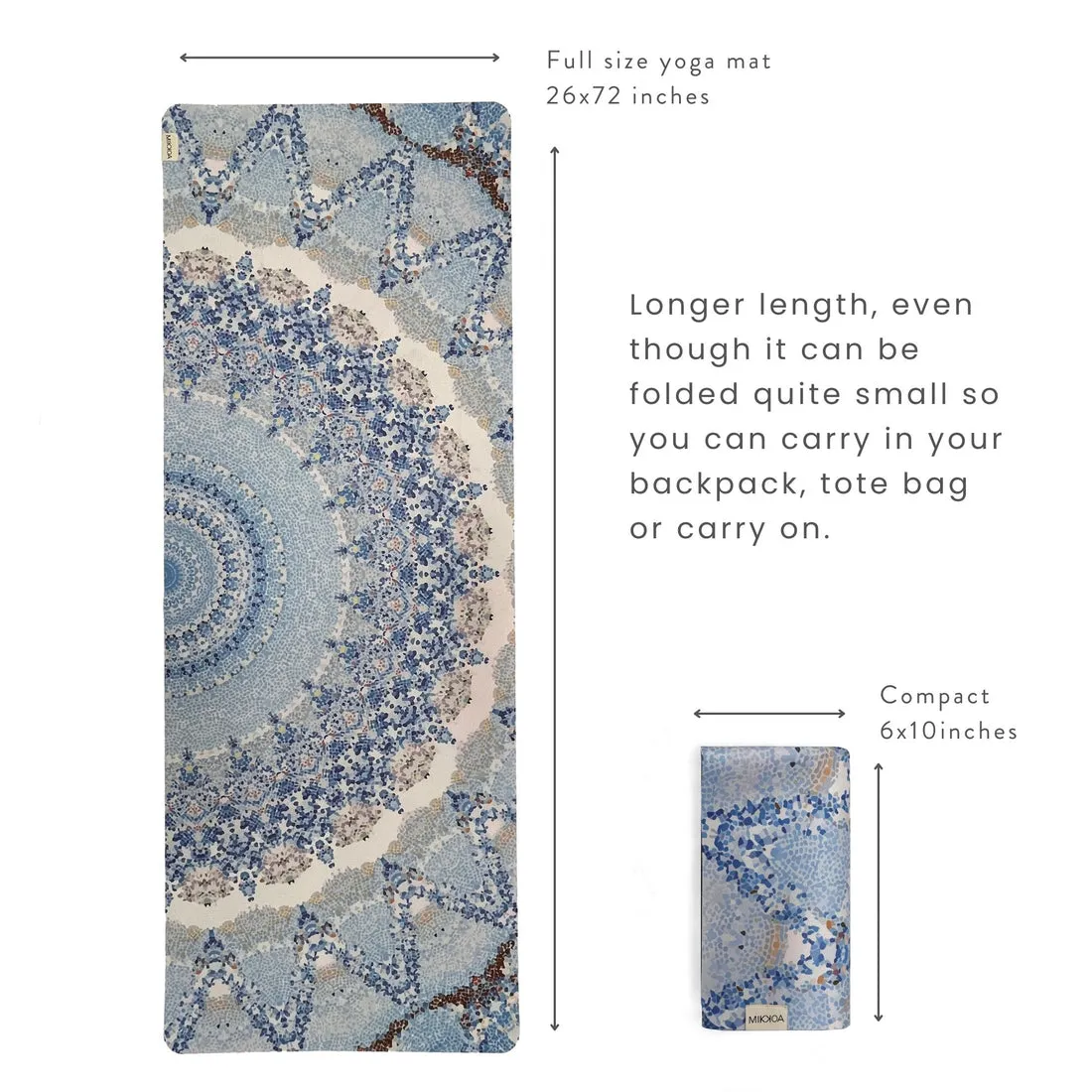 Travel Yoga Mat, Ecofriendly Nonslip, Finding Nirvana