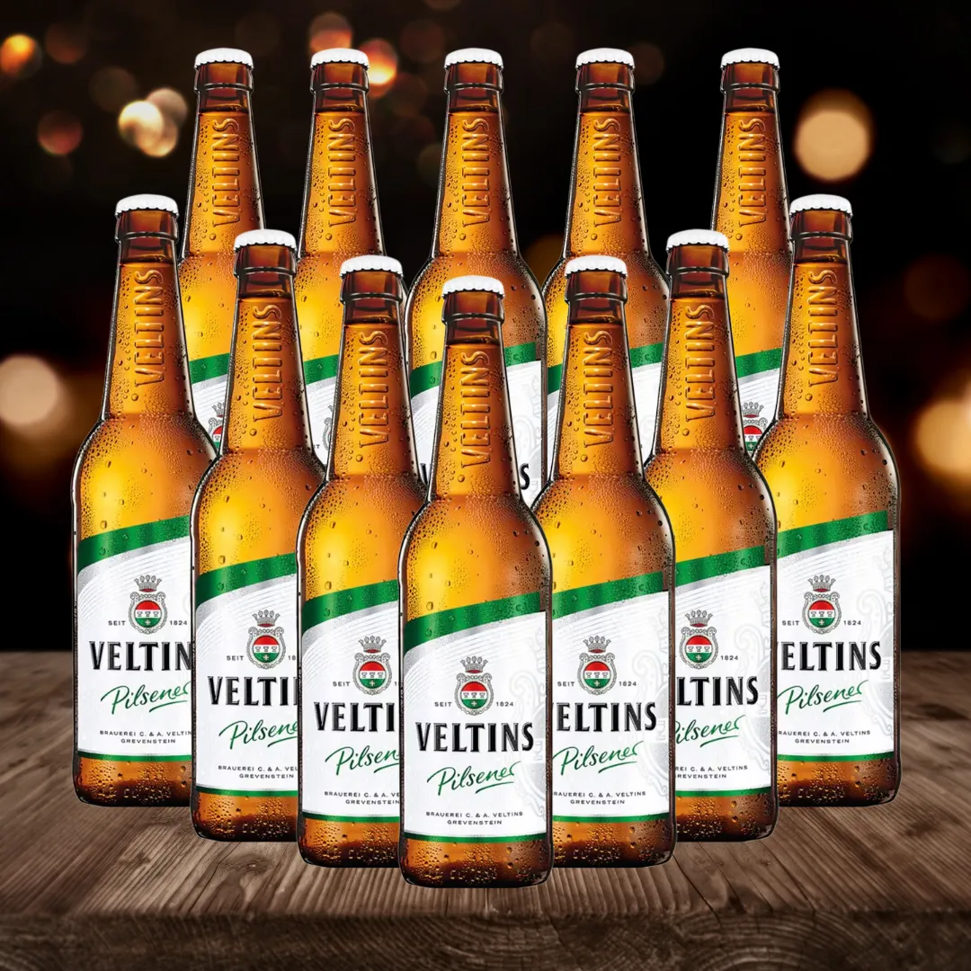 Veltins German Pilsener 500ml Bottles - 4.8% ABV (12 Pack)