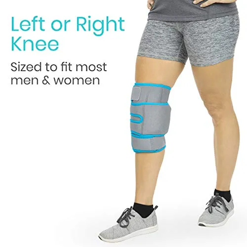 Vive Premium Knee Ice Wrap - Cold / Hot Gel Packs