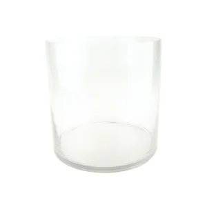 Wide Bottom Cylinder Glass Vase, 10-Inch [Closeout]