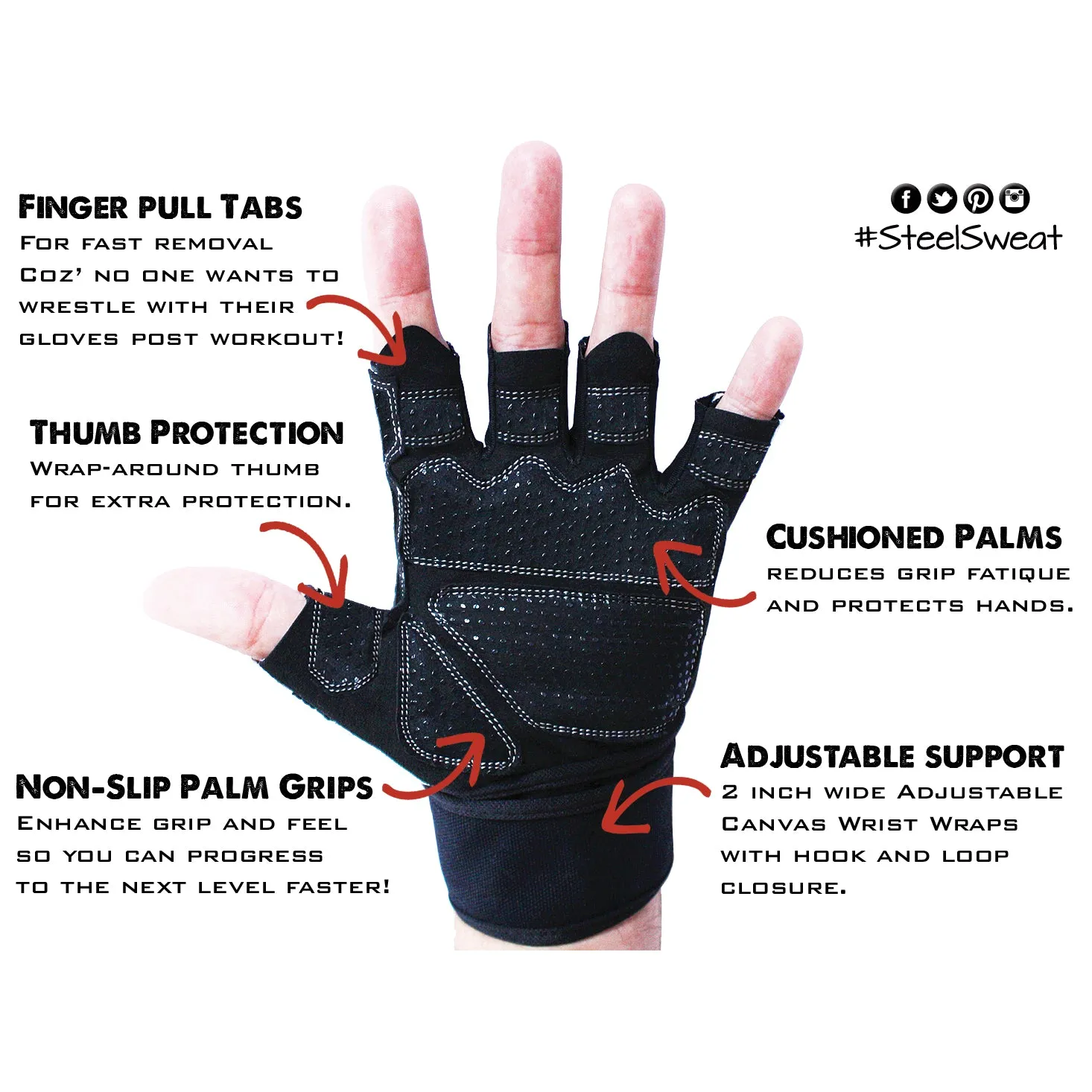 ZED Wrist Wrap Gloves